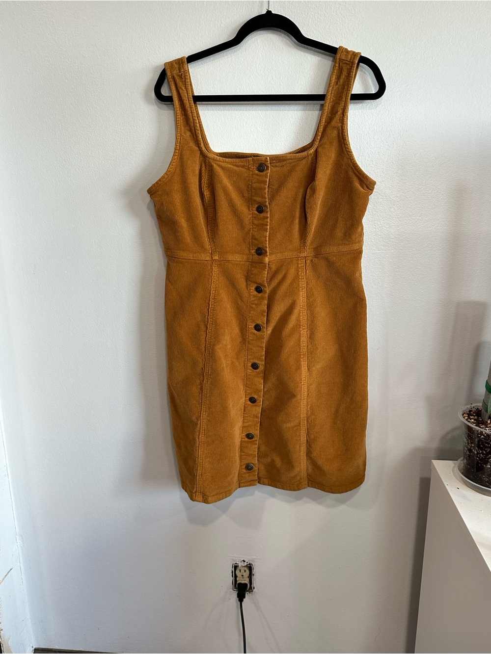 SO Size XXL Brown Corduroy Button Front Pinafore Dress Cottagecore Y2K